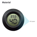 EEEKit 5-Pack Hygrometer Thermometer Digital LCD Monitor Indoor Outdoor Humidity Meter Gauge for Humidifiers Dehumidifiers Greenhouse Basement Babyroom, Black Round, Measure in Fahrenheit/Celsius
