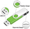 4GB Memory Stick USB 2.0 Flash Drive 10 Pack Bulk Thumb Drives 4 GB Portable Swivel Data Sticks Zip Drive Green PenDrive Jump Drive for Data Storage by FEBNISCTE