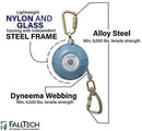FallTech 7276WR Contractor/Dyneema Web SRL- Glass-Filled Nylon Housing, Dyneema Web, Connecting Carabiner, Load-Indicating Swivel Carabiner, 20', Blue