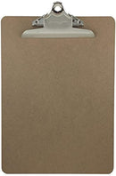Letter Size Clipboard Standard Clip 9'' x 12.5'' Hardboard (Pack of 6)