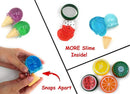 25pc Slime Kit For Making DIY Crystal Clear Slime | 18 Colors Slime, 6 Pack Foam Beads, 4 Fruit and 3 Ice Cream Containers | Slime Supplies and Glitter Accessories For Boys and Girls