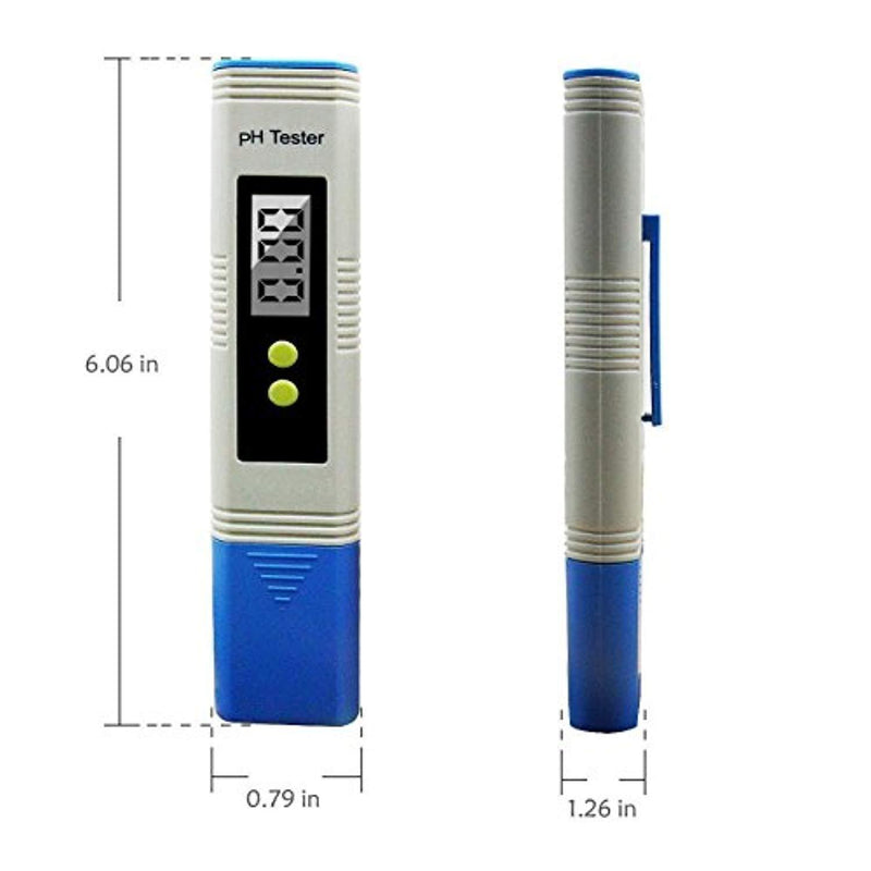 Digital PH Meter, 0.01 Resolution Pocket Size Water Quality Tester with ATC 0-14 pH Measurement Range for Household Drinking Water, Aquarium, Swimming Pools, Hydroponics