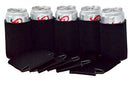 QualityPerfection 100 Black Party Drink Blank Can Coolers(12,25,50,100,200 Bulk Pack) Blank Beer,Soda Coolies Sleeves | Soft,Insulated Coolers | 30 Colors | Perfect For DIY Projects,Holidays,Events