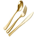 120 Gold Plastic Silverware Set | Plastic Gold Cutlery Set | Disposable Cutlery Silverware Set | 40 Plastic Forks, 40 Plastic Spoons, 40 Plastic Knives | Heavy Duty Bulk Disposable Flatware Utensils