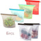 PENGKE Reusable Food Storage Bags,Large BPA FREE PEVA Ziplock Sandwich Bag,Airtight Leakproof Washable Freezer Bags for Lunch,Meal Prep,Snack,Fruit,Cereal,Include 2PCS 50oz and 4PCS 30oz