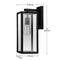 Globe Electric Bowery 1-Light Outdoor Indoor Wall Sconce, Matte Black, Clear Glass Shade 44176