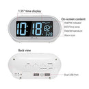 DreamSky Auto Time Set Alarm Clock with Snooze and Dimmer, Charging Station/Phone Charger with Dual USB Port .Auto DST Setting, 4 Time Zone Optional, Battery Backup. (White)