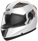 YEMA Helmet Unisex-Adult Motorcycle Racing Modular DOT Street Helmet (White, S)