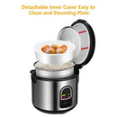 Small Electric Rice Cooker Food Steamer 5 Cup Mini Rice Maker with One Touch Control and Automatic Keep Warm Function, Perfect for Grains and Oatmeal