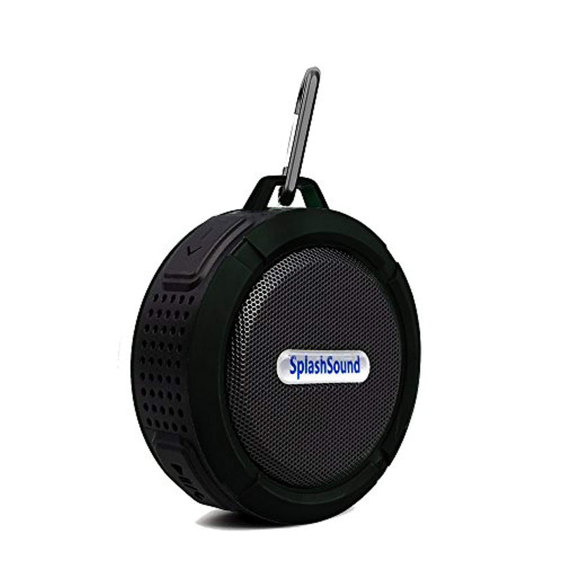 Splashsound Shower Speaker - Waterproof Bluetooth Shower Speaker with Suction Cup, Hanging Clip and Micro SD Card Slot – Clear 5W Audio Output - By OLIVIA & AIDEN