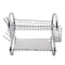 Multifunctional S-shaped Dual Layers Bowls & Dishes & Chopsticks & Spoons Collection Shelf Dish Drai