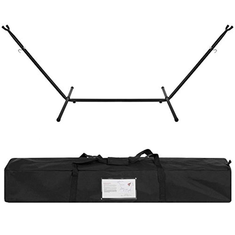 Double Hammock with Space Saving Steel Stand Includes Portable Carrying Case by Best Choice Products