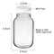 Teikis 2 Pack Wide-Mouth 1 Gallon Glass Jar with 4" Opening Lid Air Tight and Leak Proof - USDA Approved for Fermenting Kombucha, Kefir, Storing and Canning - Dishwasher Safe