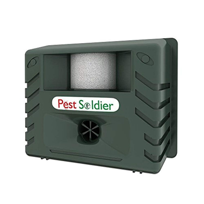 Pest Soldier 6-in-1 Sentinel, Outdoor Electronic Pest Animal Ultrasonic Repeller, with Ac Adaptor for Deer Raccoon Rabbits Birds