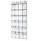 Tebery 24 Large Mesh Pockets Hanging Over the Door Shoe Organizer with 4 Steel Over the Door Hooks (White)