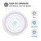 Mooka Air Purifier with True HEPA Filter, Portable Air Cleaner for Rooms and Offices, Odor Cleaner with 3 Stage Filtration System, Night Light, 2 Fan Speeds, 100% Ozone Free