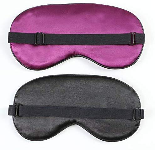Sleeping Eye Mask for Women Men Cute Blindfold Sleep Mask Eyeshades Night Black