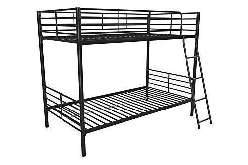 DHP Tailor Convertible Bunk bed, Converts to two Twin Beds, Twin-over-Twin, Silver