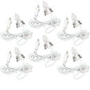 Set of 6 Darice 6402 Accessory Cord with 1 Lights, 6-Feet, White