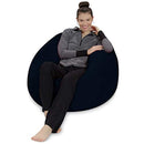 Sofa Sack - Plush, Ultra Soft Bean Bag Chair - Memory Foam Bean Bag Chair with Microsuede Cover - Stuffed Foam Filled Furniture and Accessories for Dorm Room - Navy 3'