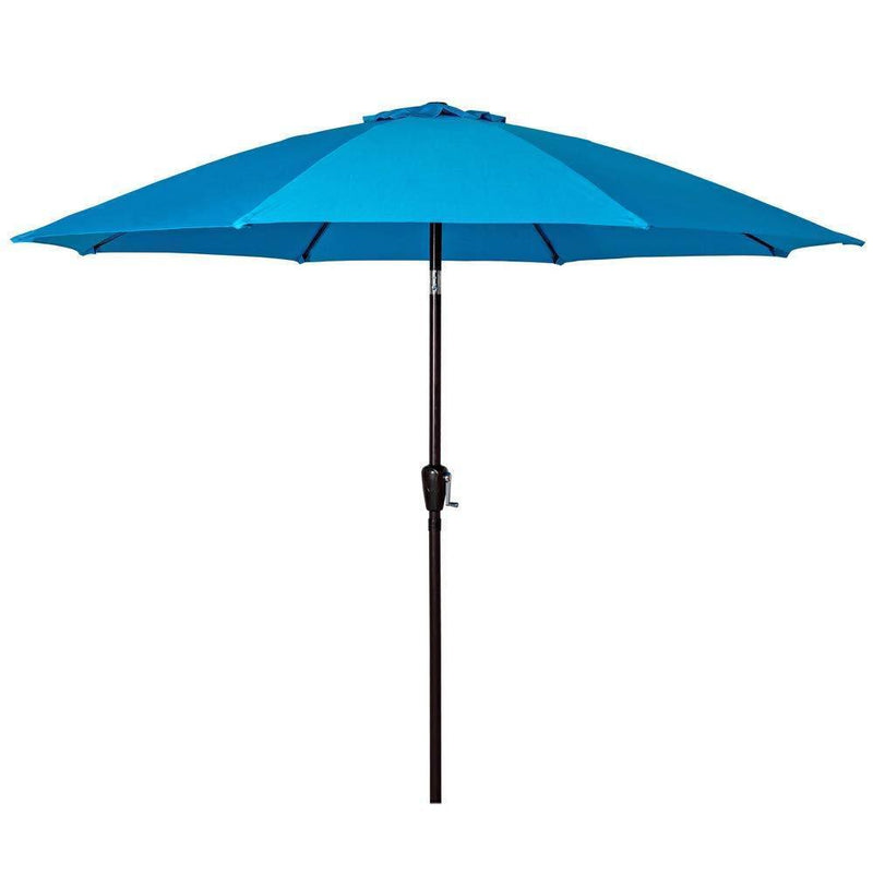 Sundale Outdoor 9 Feet Aluminum Market Umbrella Table Umbrella with Crank and Push Button Tilt for Patio, Garden, Deck, Backyard, Pool, 8 Fiberglass Ribs, 100% Polyester Canopy (Black)