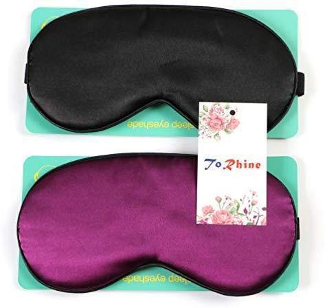 Sleeping Eye Mask for Women Men Cute Blindfold Sleep Mask Eyeshades Night Black