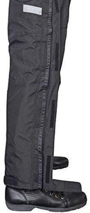 Men's Motorcycle Waterproof Over-Pants Full Side Zip with Removable CE Armor Black