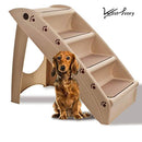 West Ivory 4 Step Pets Stairs for Dog/Cats - Portable, Washable and Affordable