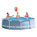 Intex 10' x 30" Prism Frame Above Ground Family Swimming Pool