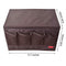 DuomiW Bedside Storage Organizer, Beside Caddy, Table Cabinet Storage Organizer, TV Remote Control, Phones, Magazines, Tablets, Accessories (Brown)