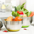 Mixing Bowls with Airtight Lids, 6 piece Stainless Steel Metal Bowls by Umite Chef, Measurement Marks & Colorful Non-Slip Bottoms Size 7, 3.5, 2.5, 2.0,1.5, 1QT, Great for Mixing & Serving