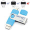 LEIZHAN OTG 32GB USB Flash Drive USB 2.0 Micro USB Pen Drive Memory Stick u Disk (Blue)