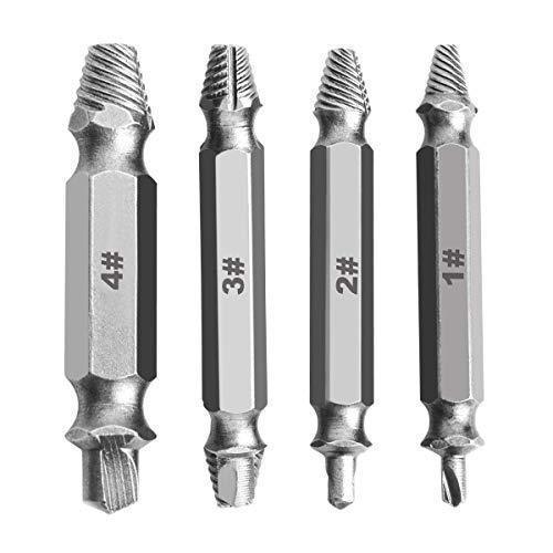 4PCS Damaged Screw Remover and Extractor Set by EasyOut - Stripped Screw Remover.