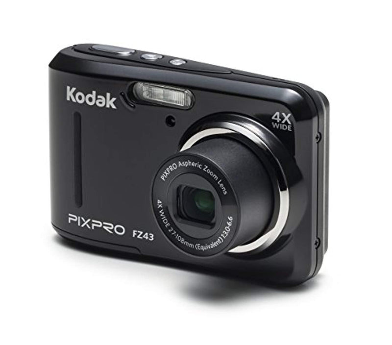 Kodak PIXPRO Friendly Zoom FZ43-BK 16MP Digital Camera with 4X Optical Zoom and 2.7" LCD Screen (Black)
