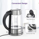 VAVA Electric Kettle, 1.7L Glass Tea Kettle, Fast Boiling and Cordless Water Kettle with LED Indicator Light, 100% Stainless Steel Inner Lid & Bottom, Boil-Dry...