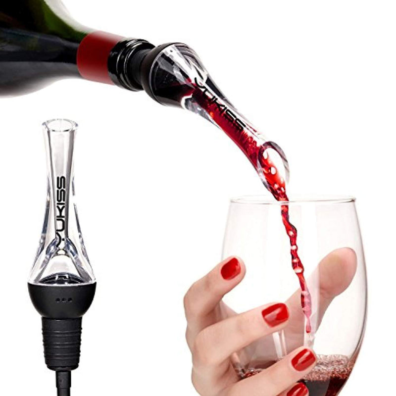 Wine Aerator - Yukiss Premium Wine Decanter Pourer and Breather Excellent for Whiskey, Red Wine - Bar Equipment, Wine Dispenser and Spout for Men and Women