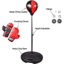 Liberty Imports Sport Boxing Set Punching Bag With Gloves | Punching Ball for Kids Adjustable Height - 43"
