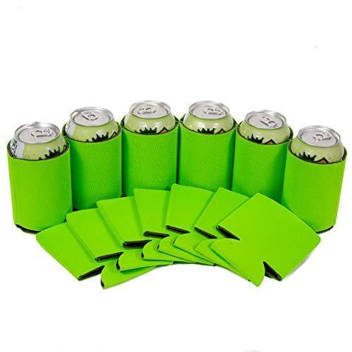 QualityPerfection 100 Black Party Drink Blank Can Coolers(12,25,50,100,200 Bulk Pack) Blank Beer,Soda Coolies Sleeves | Soft,Insulated Coolers | 30 Colors | Perfect For DIY Projects,Holidays,Events