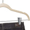Home-it 10 Pack Clothes Hangers with clips -  IVORY Velvet Hangers for skirt hangers - Clothes Hanger - pants hangers - Ultra Thin No Slip