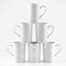 Amuse- Professional Barista Tall Mug for Coffee, Tea or Latte- Set of 6-12 oz.