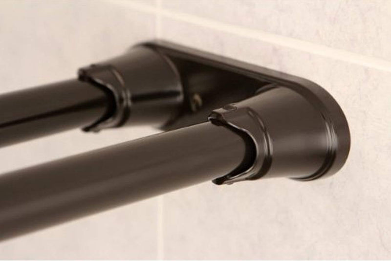 Bennington Adjustable Double Curved Shower Curtain Rod, Oil Rubbed Bronze