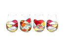 Stemless Wine Glass RED 21Oz Set 4 ANTONI BARCELONA