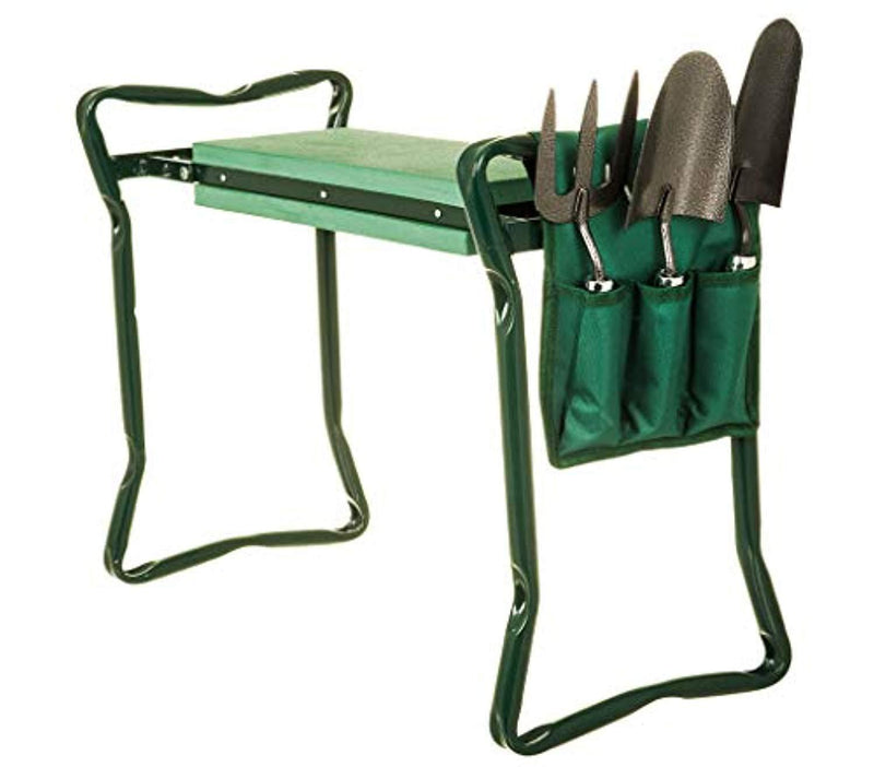 VIMOA Garden Kneeler Wave Pad and Folding Light Weight Steel Seat with Tool Pouch 2 in 1 Style