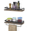 SODUKU Floating Shelves Wall Mounted Storage Shelves for Kitchen, Bathroom,Set of 2 Brown