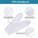 Spa Facial Headband Whaline Head Wrap Terry Cloth Headband 4 counts Stretch Towel with Magic Tape for Bath, Makeup and Sport (White)