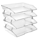 Acrimet Facility Letter Tray 4 Tiers (Clear Crystal Color)