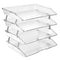 Acrimet Facility Letter Tray 4 Tiers (Clear Crystal Color)