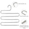 Elover Pants Hangers [4 Pack] S-Type Stainless Steel Multi Layers Jeans Hangers, Multi-Purpose Closet Storage Organizer for Pants Jeans Tie Scarf Towel Clothes, Space Saving Storage Rack