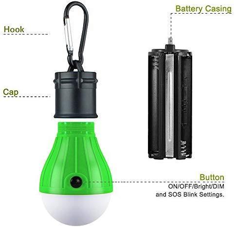 Doukey LED Camping Light [2 Pack or 4 Pack] Portable LED Tent Lantern 4 Modes for Backpacking Camping Hiking Fishing Emergency Light Battery Powered Lamp for Outdoor and Indoor