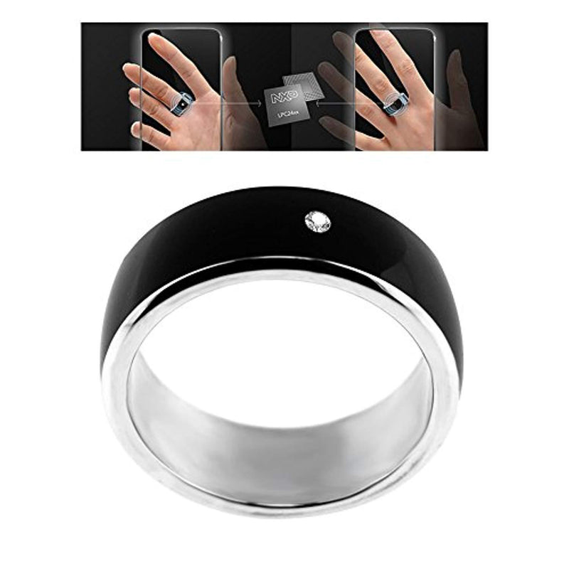 ChiTronic Newest Magic Smart Ring Universal For All Android Windows NFC Cellphone Mobile Phones,Black,Ring Size 62.8mm(Girth)